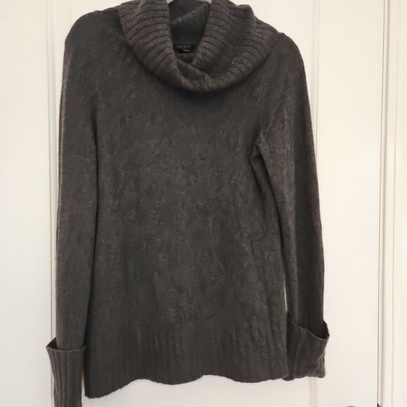 Only‎ Mine 2ply 100% cashmere Dark Grey cowl neck sweater Womens Medium, Cuffs - Picture 1 of 8
